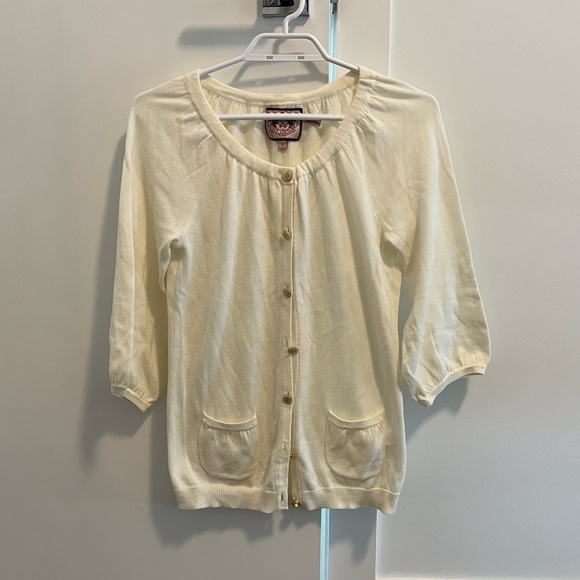 Juicy Couture Cardigan in Cream color Women Size S - Picture 1 of 10